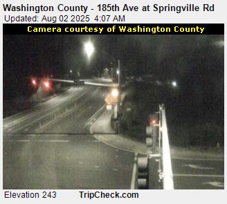 Traffic Cam Washington County - 185th Ave at Springville Rd